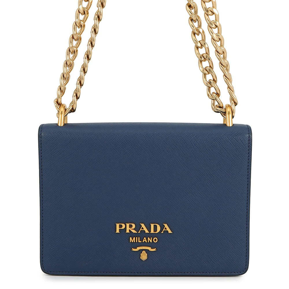Prada Chain Shoulder Bag Saffiano Leather
